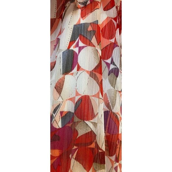 NWT Lane Bryant Maxi Dress Geometric Print Cold Shoulder Womens Size 22 PETITE* - Picture 4 of 7